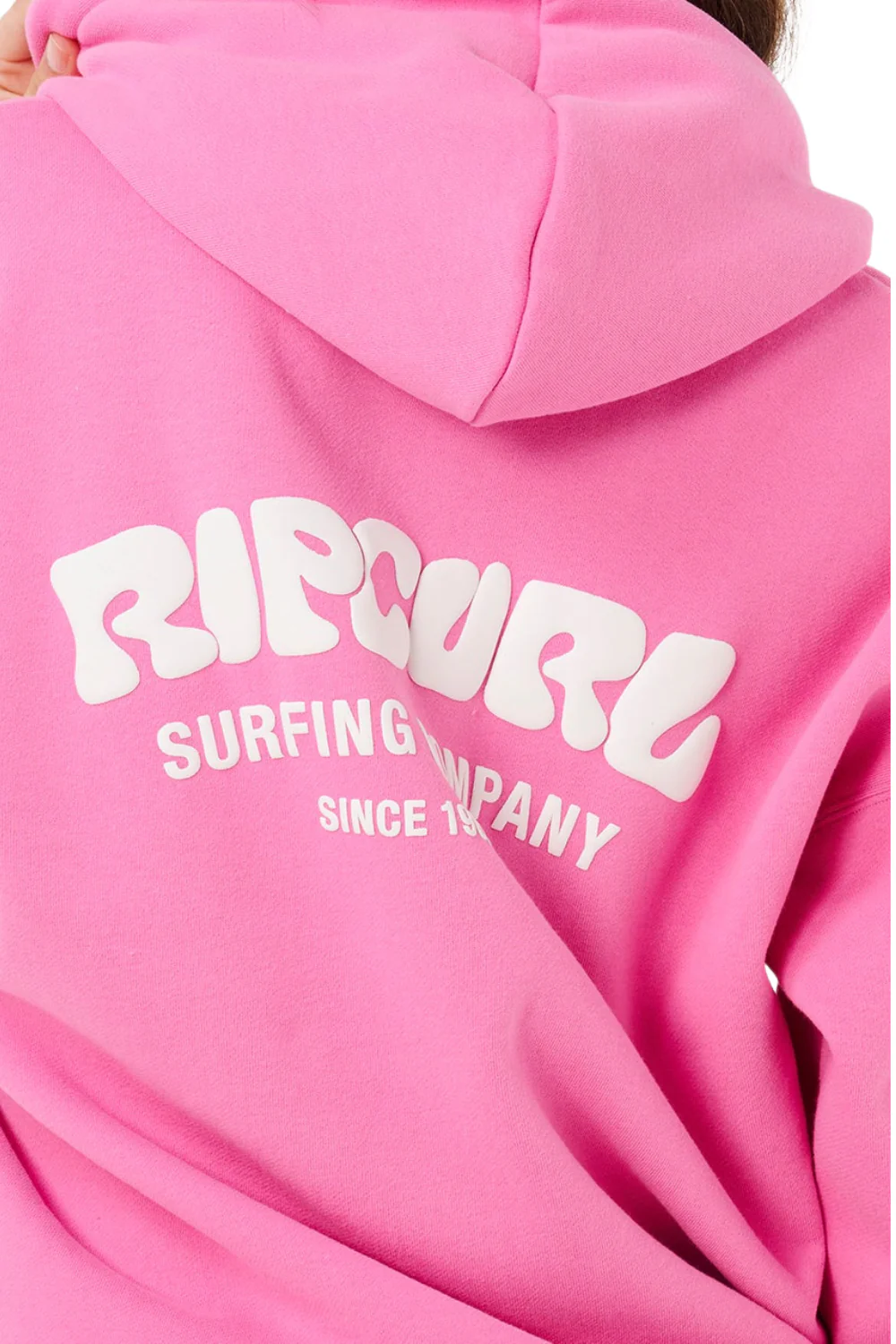Rip Curl Surf Puff Heritage Womens Hoodie Super Pink - Image 5