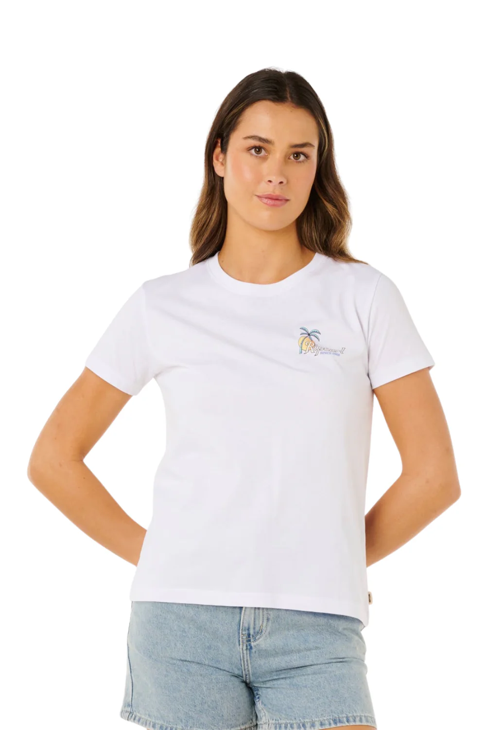 Rip Curl Tide Line Womens Standard T-Shirt Optic White
