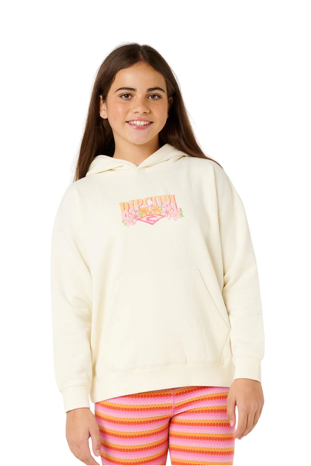 Rip Curl Tropical Dawn Girls Hoodie Bone - Image 2
