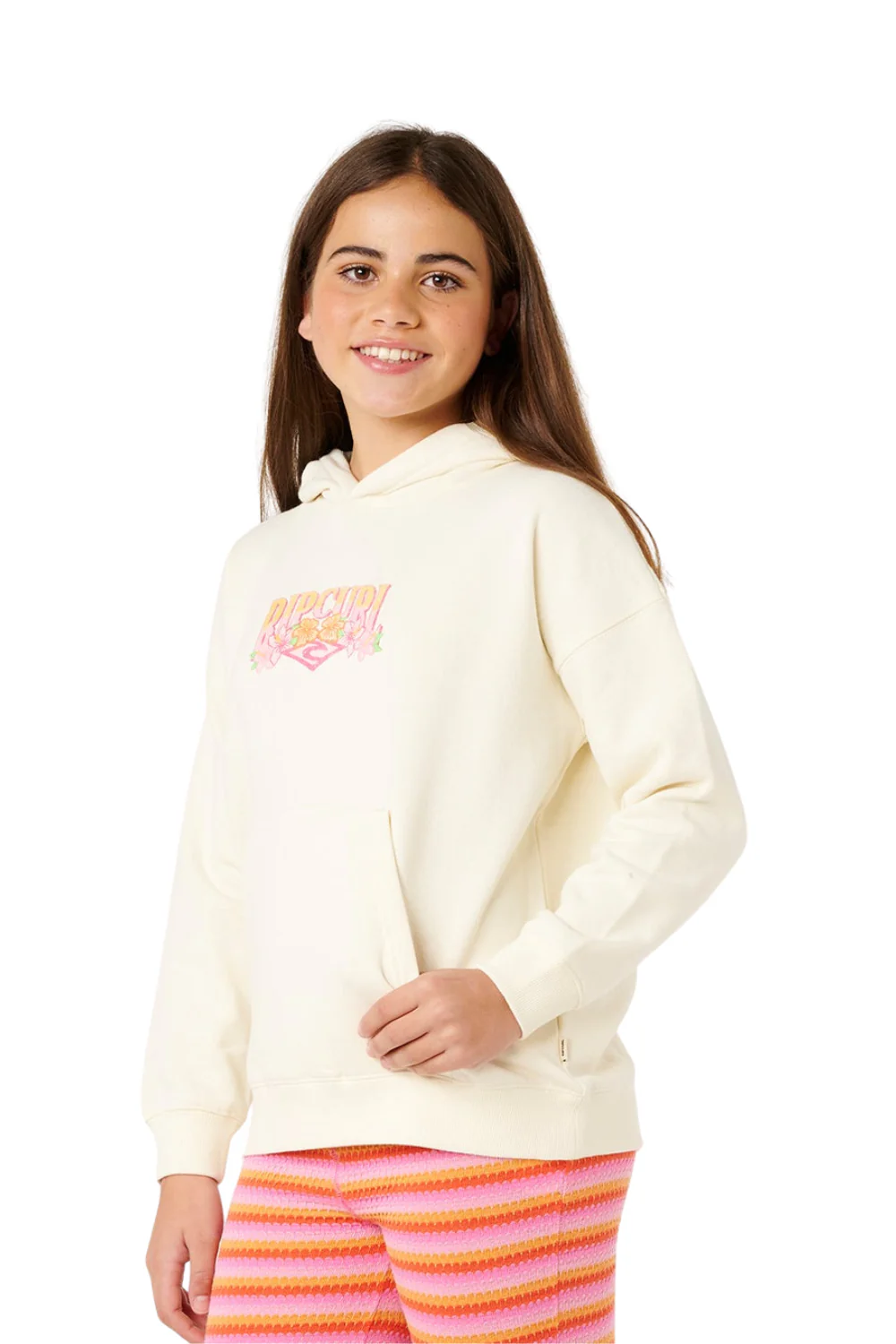 Rip Curl Tropical Dawn Girls Hoodie Bone - Image 3