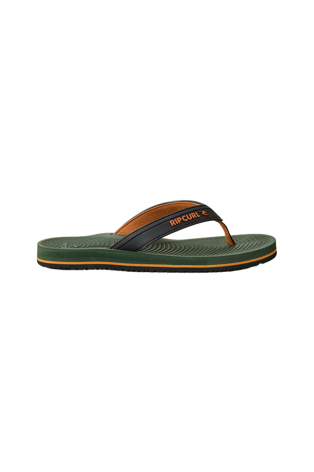 Rip Curl Tunnels Bloom Mens Open Toe Flip Flops Olive - Image 2