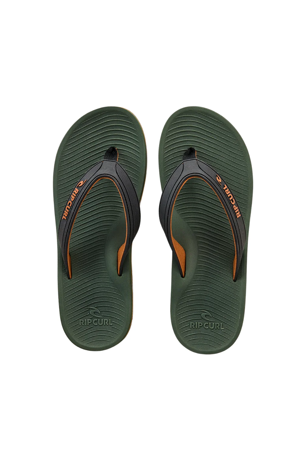 Rip Curl Tunnels Bloom Mens Open Toe Flip Flops Olive - Image 3