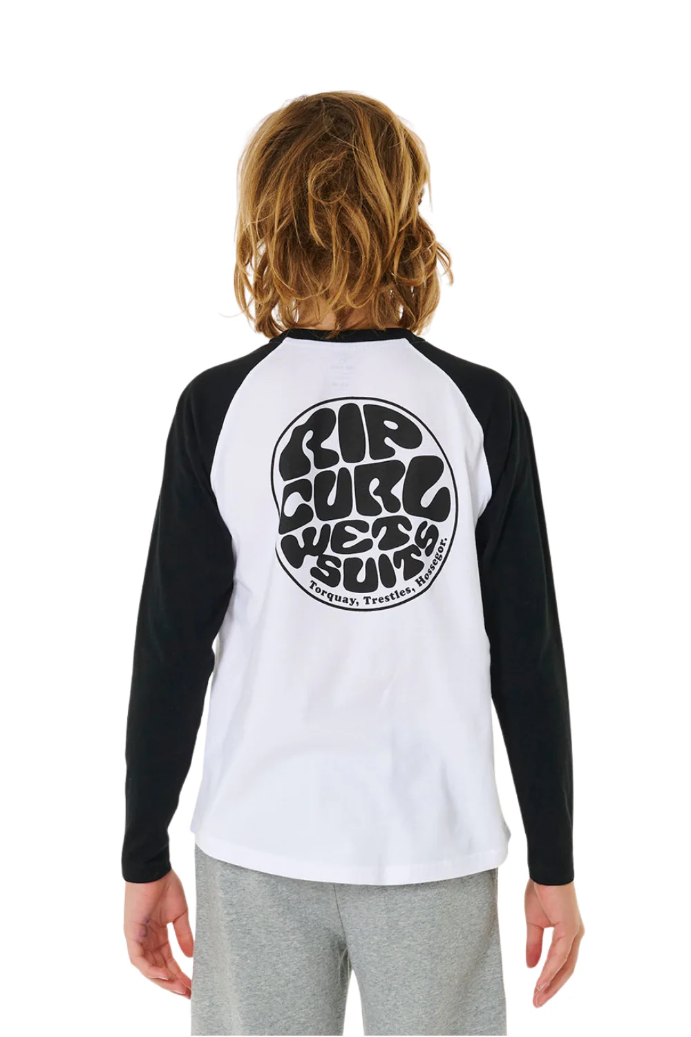 Rip Curl Wettie Icon Kids Long Sleeve T-Shirt White - Image 2