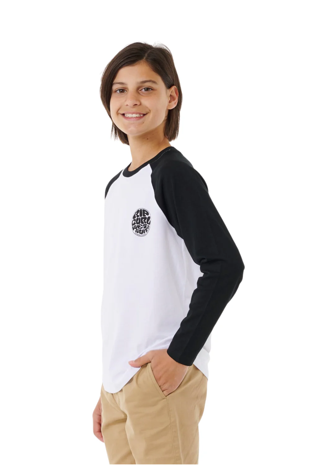 Rip Curl Wettie Icon Kids Long Sleeve T-Shirt White - Image 3