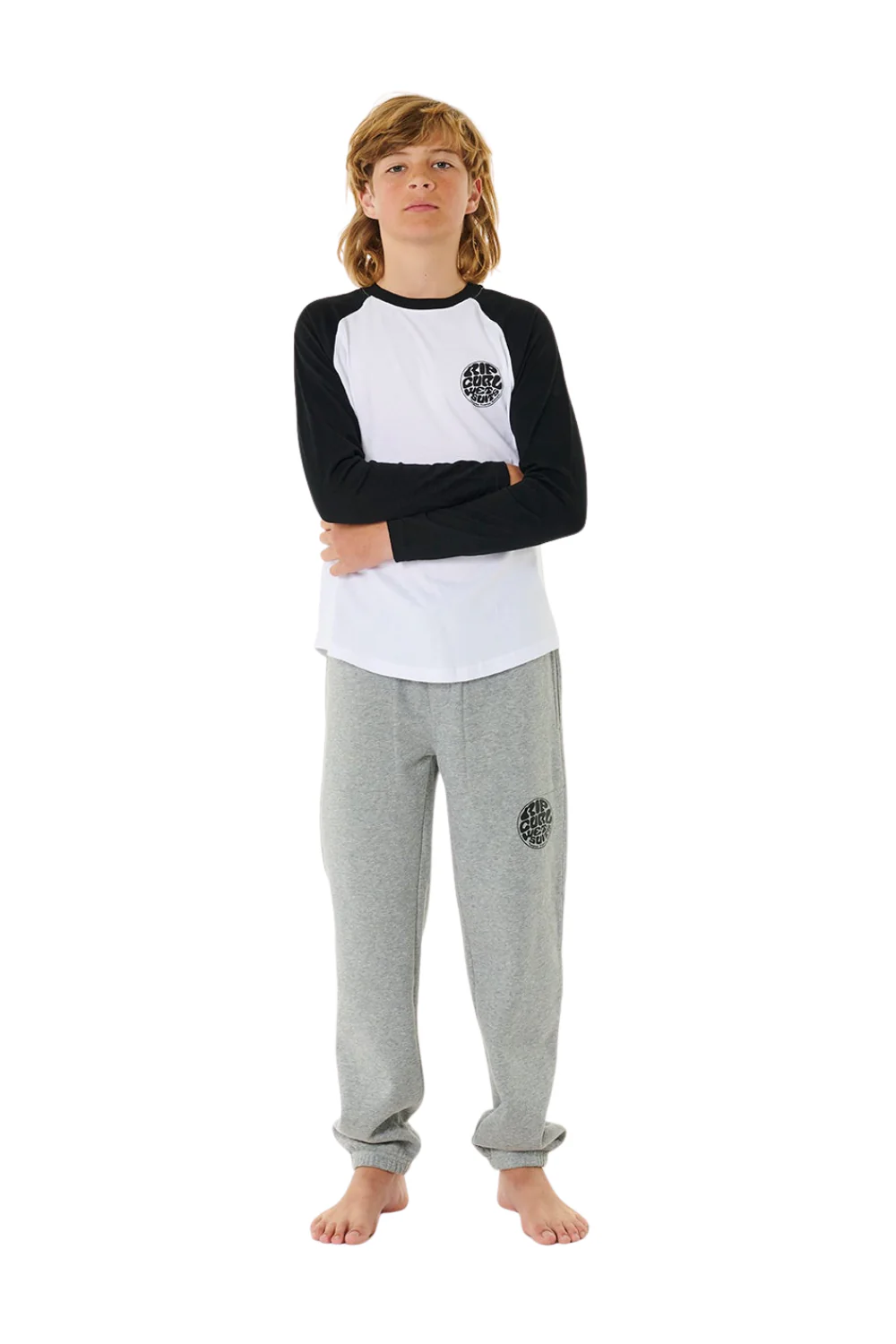 Rip Curl Wettie Icon Kids Long Sleeve T-Shirt White - Image 4