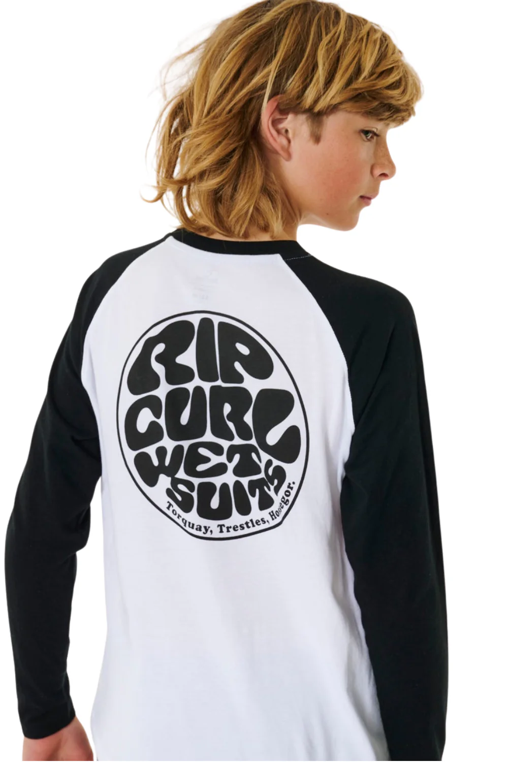 Rip Curl Wettie Icon Kids Long Sleeve T-Shirt White - Image 5