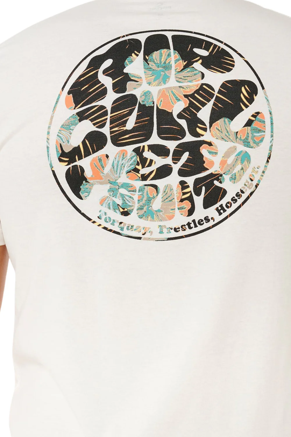 Rip Curl Wettie Passage Icon Mens T-Shirt Bone - Image 4