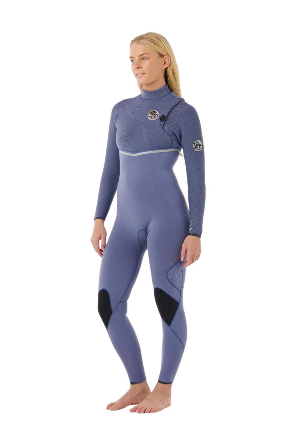 Rip Curl Womens E-Bomb 5/3Mm Zip Free Wetsuit Grey Blue - Image 3