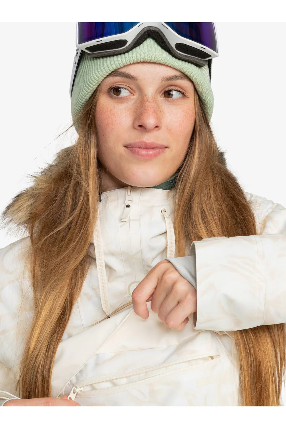 Roxy Shelter Womens Ski and Snowboard Jacket Egret Glow - Image 4