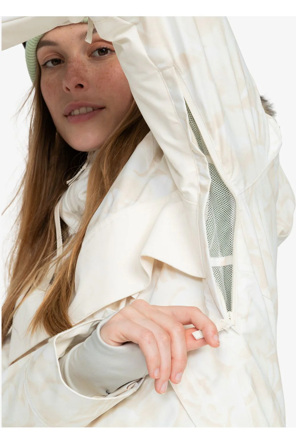 Roxy Shelter Womens Ski and Snowboard Jacket Egret Glow - Image 6