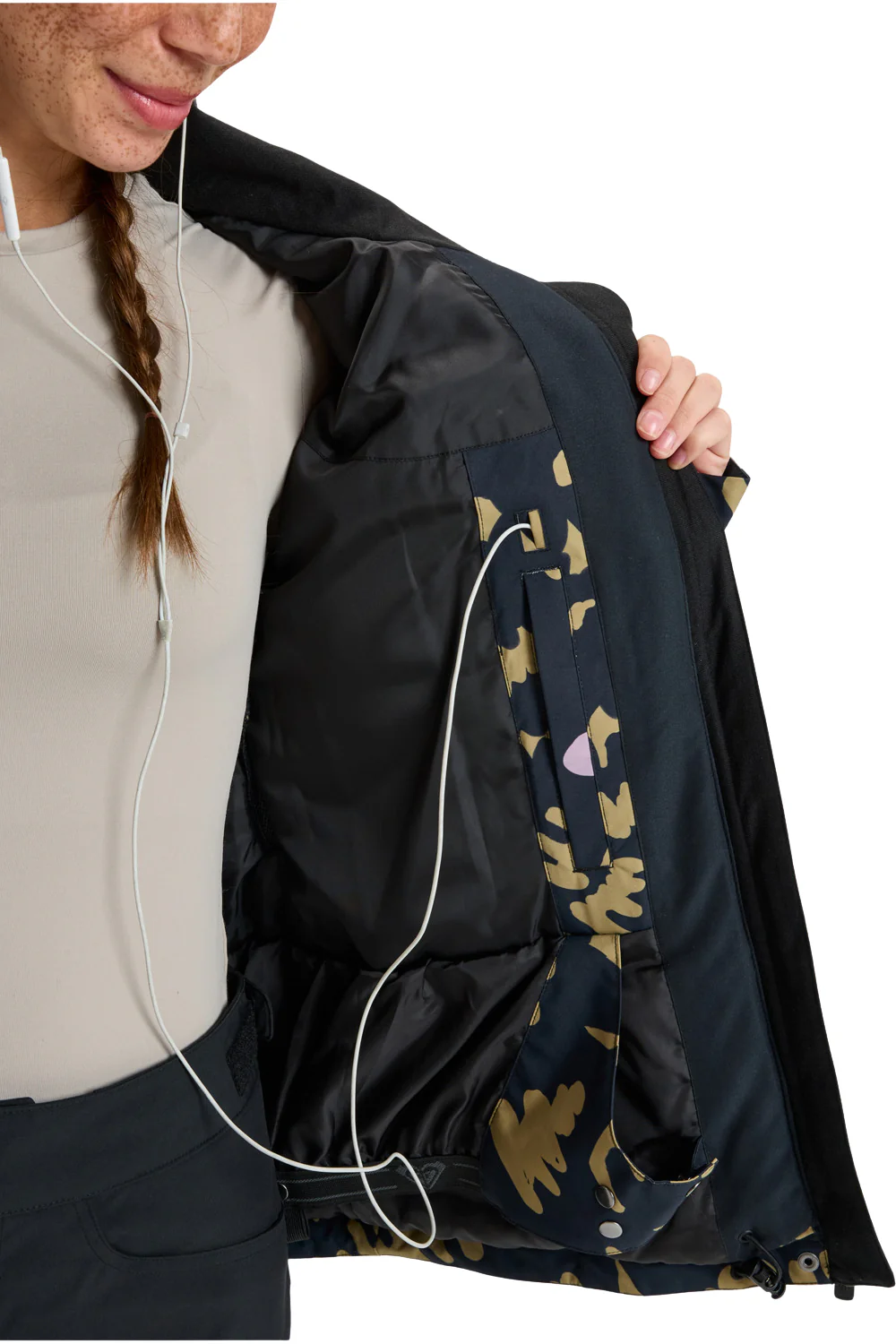 Roxy Jetty Technical Womens Ski and Snowboard Jacket Fennel Seed Big Flower - Image 5