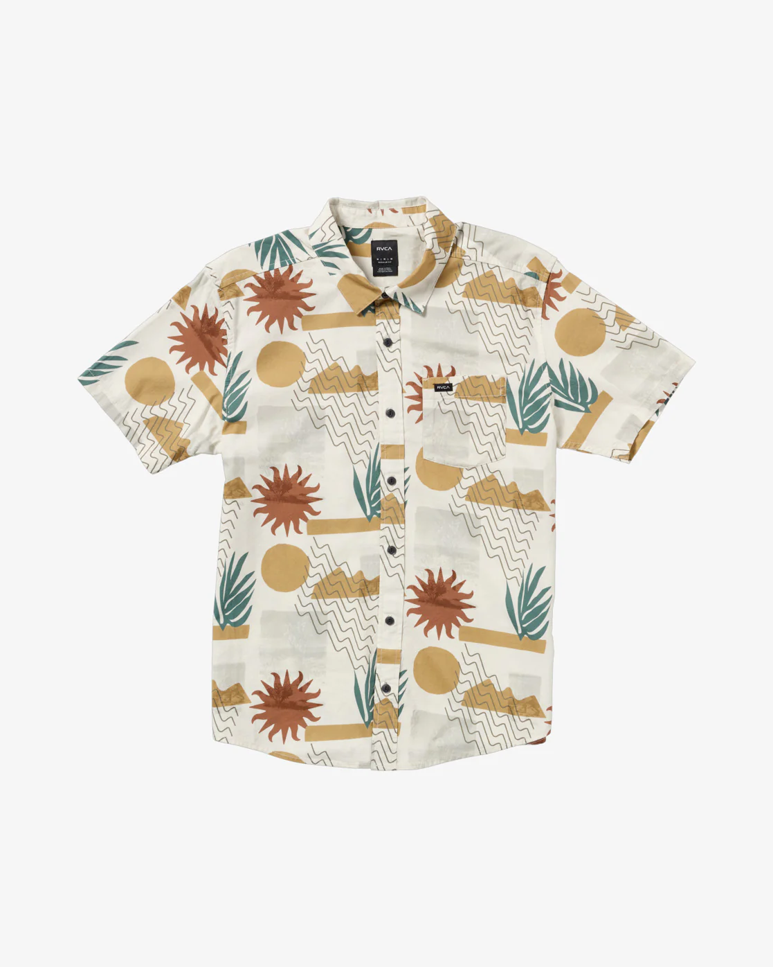 RVCA Anytime Short Sleeve Shirt Natural - Image 3