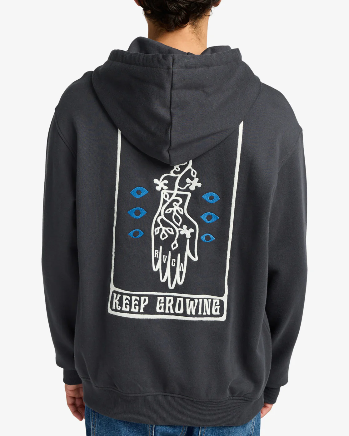 RVCA Keep Growing Hoody Garage Blue - Image 4