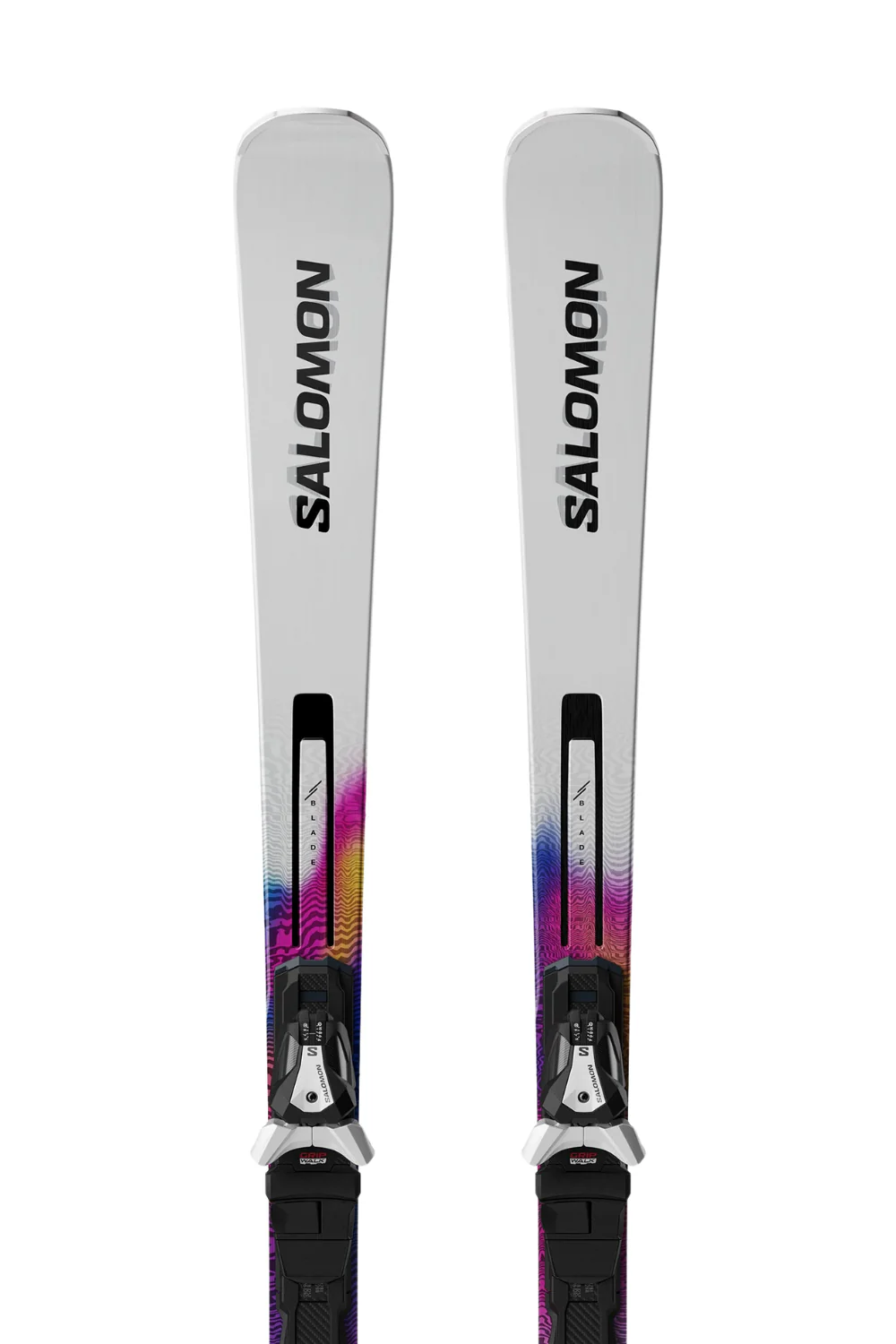 Salomon Addikt Pro 66 Womens Skis + MI12 Gripwalk Binding White/Race Blue/Rhodamine - Image 3