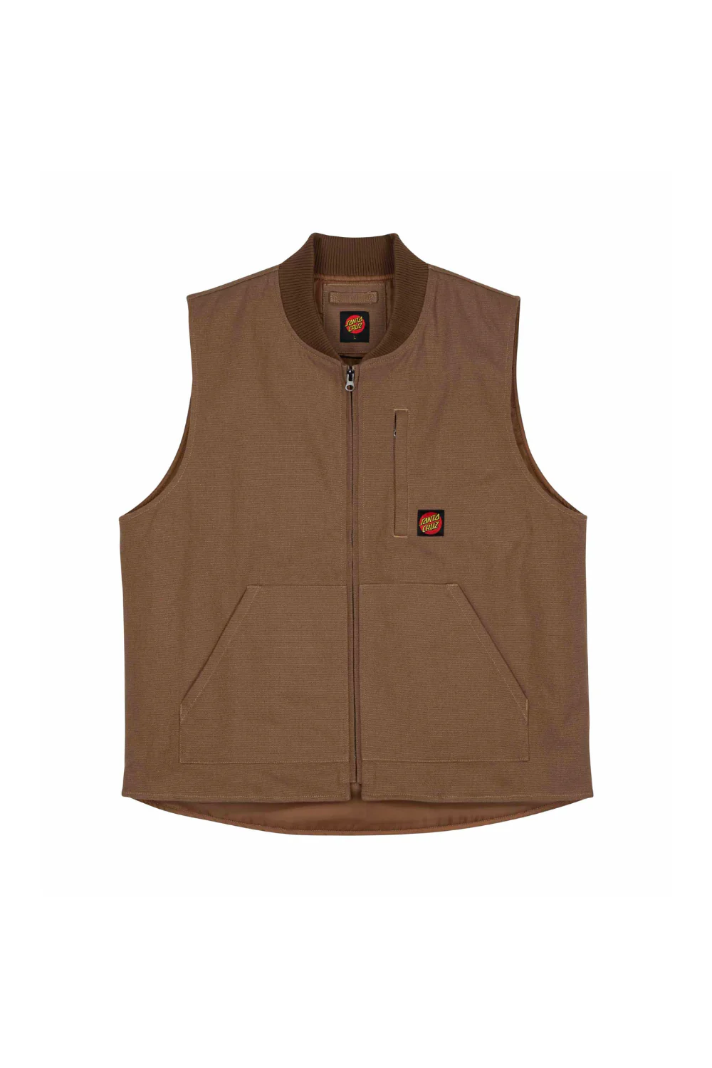 Santa Cruz Classic Label Mens Vest Taupe