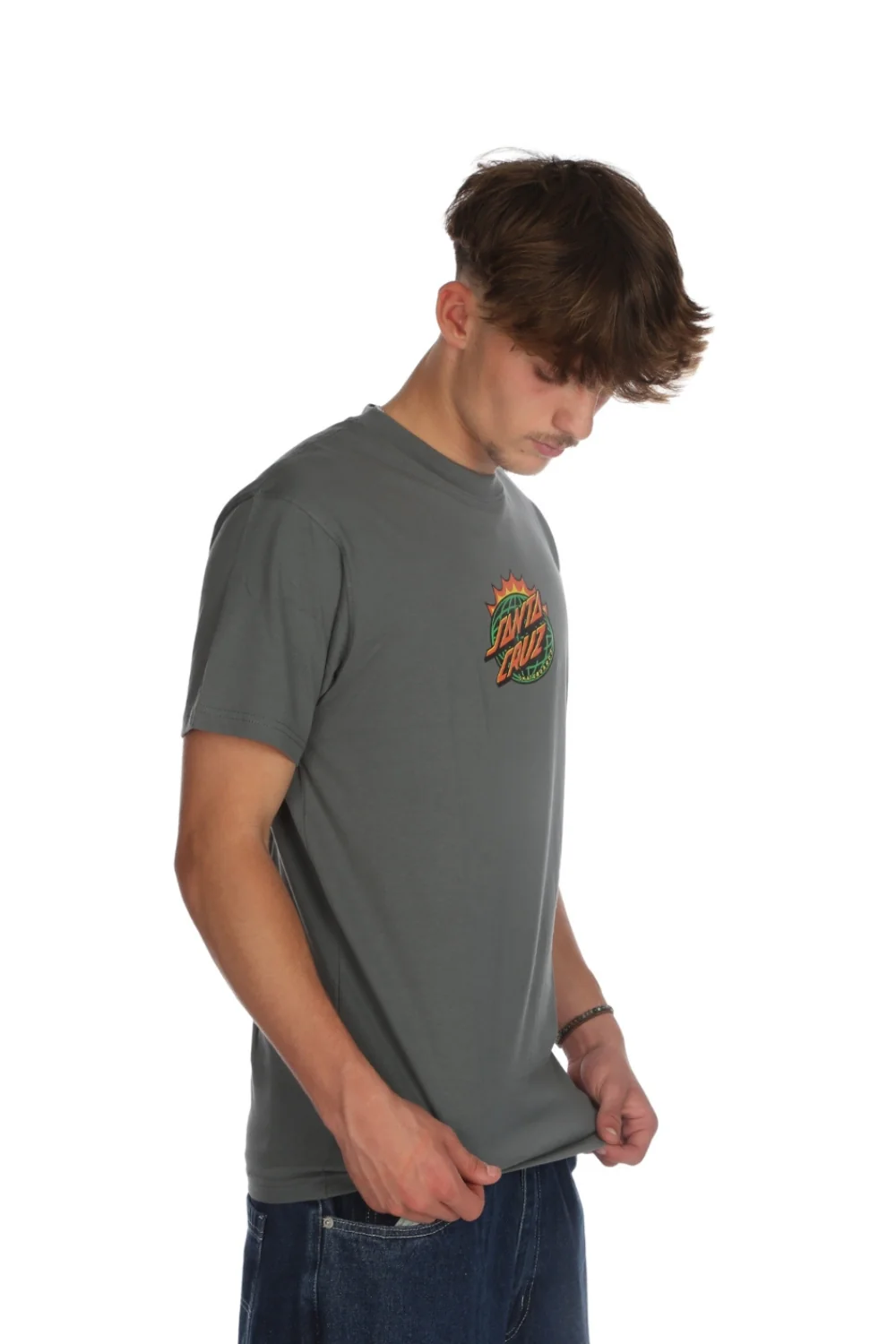 Santa Cruz Kendall End Of The Dot T-Shirt Storm Grey - Image 5