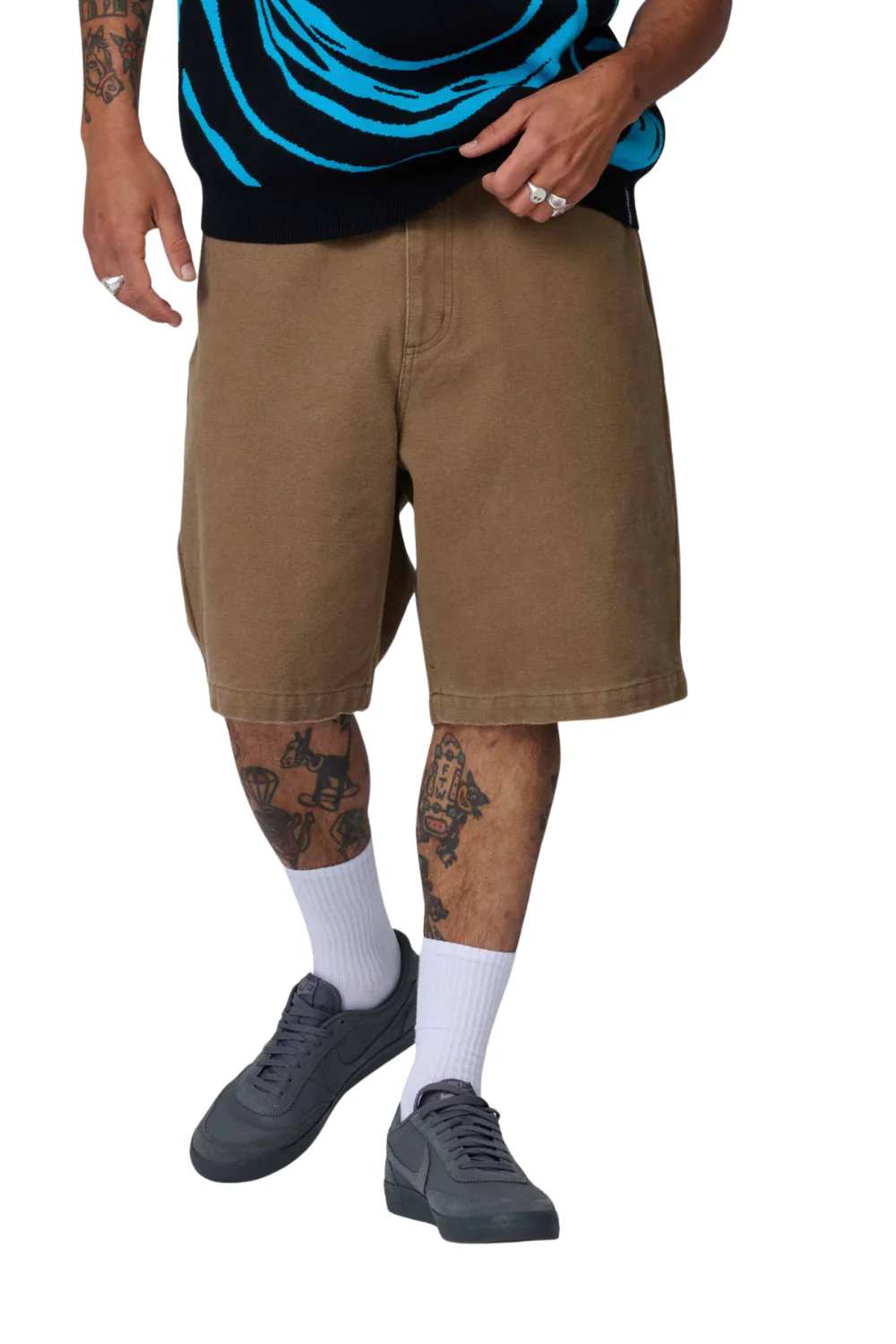 Santa Cruz Mens Big Shorts Taupe
