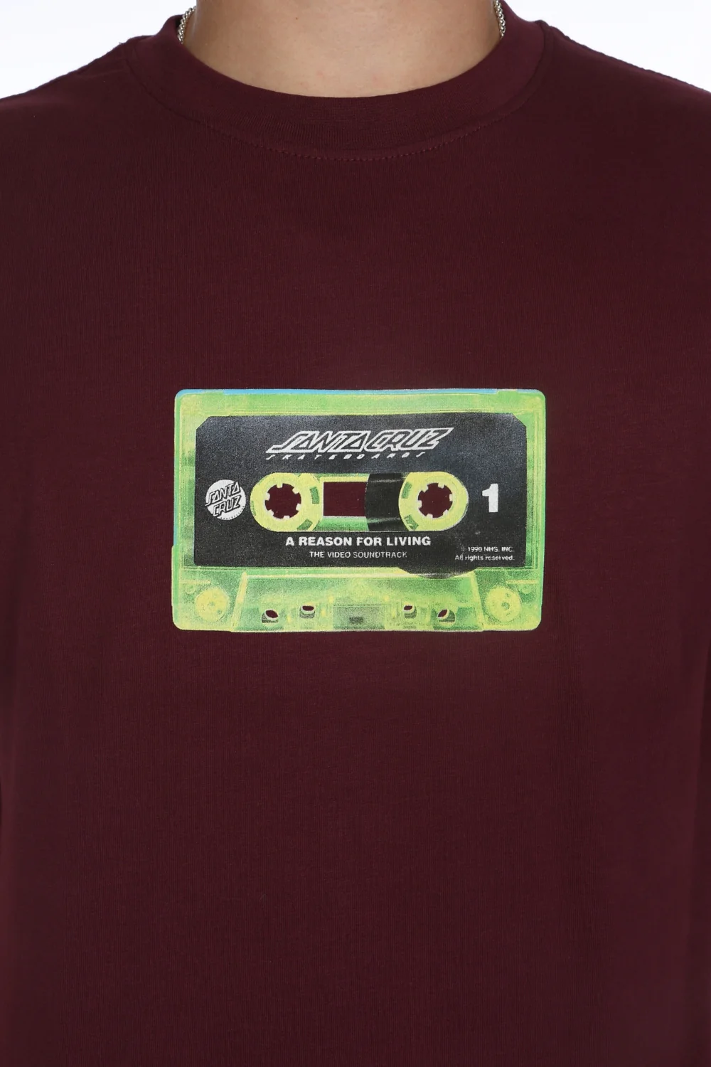 Santa Cruz Reason For Living Mixtape T-Shirt Dark Cherry - Image 4