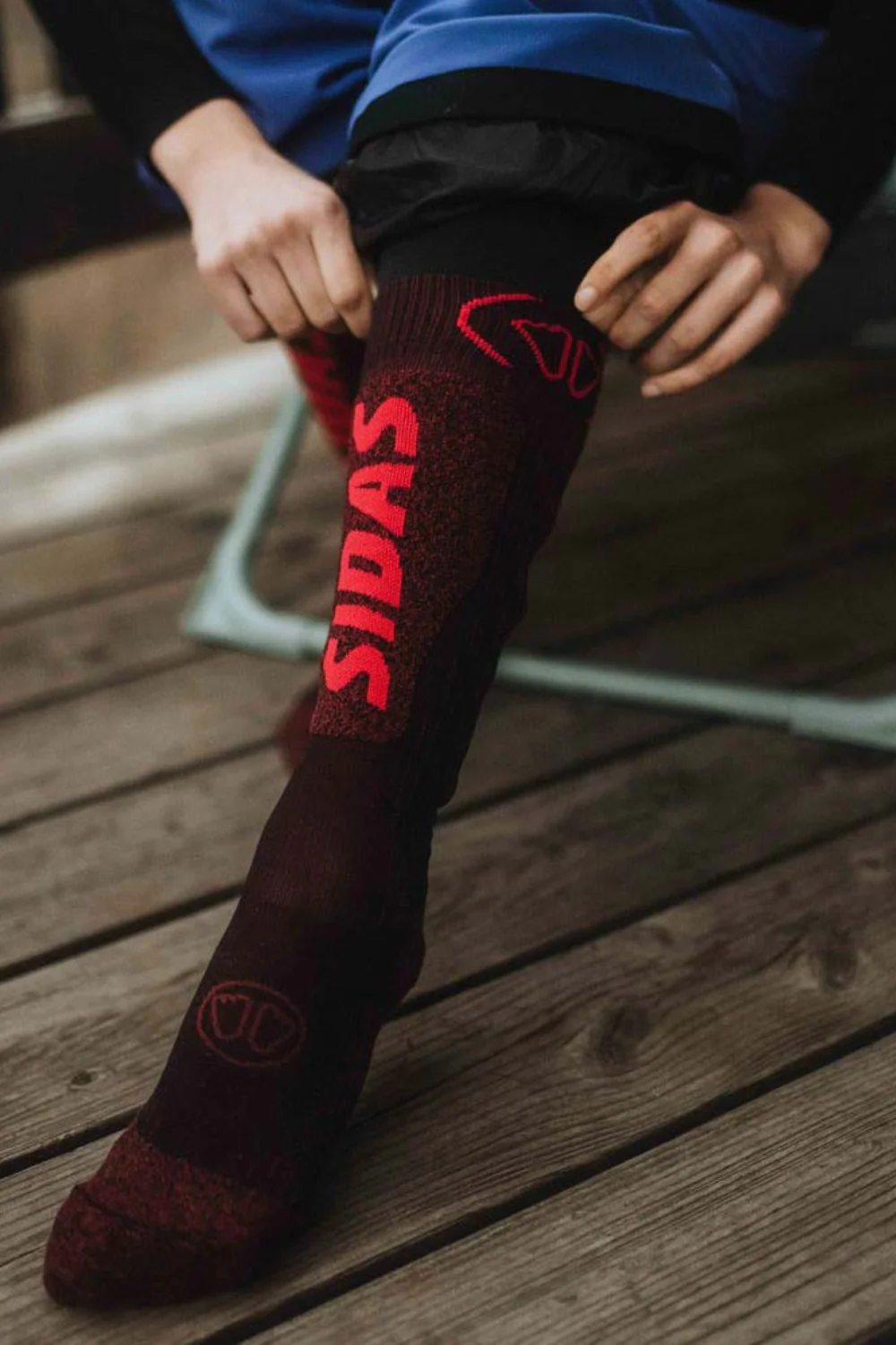Sidas Ski Expert Womens Socks Burgendy - Image 5