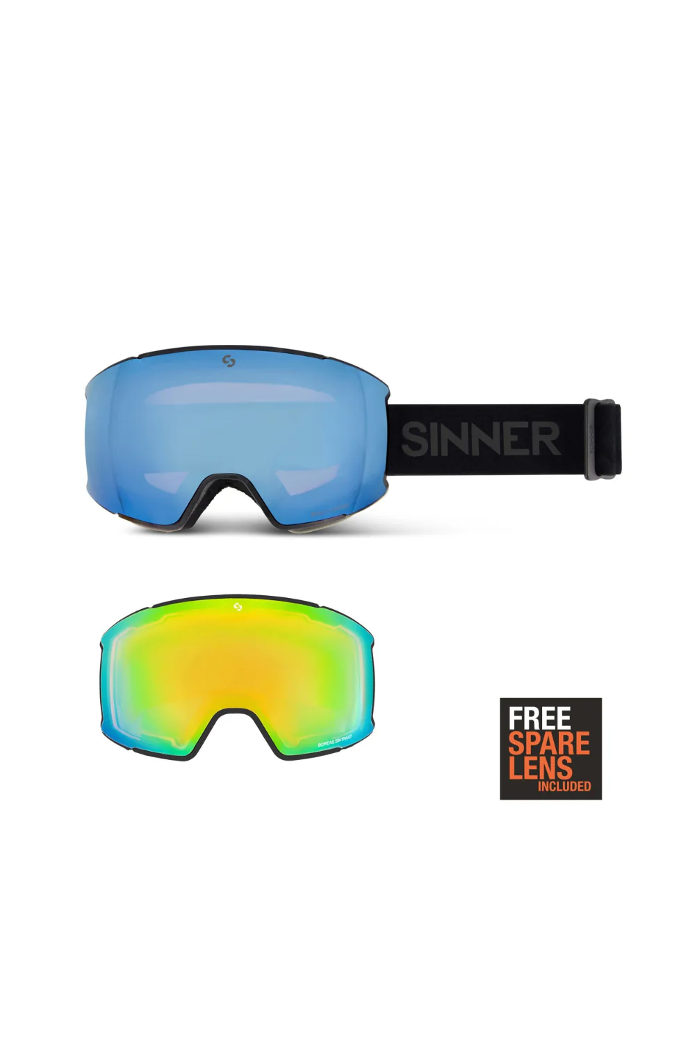 Sinner Boreas Snow Goggles Matte Black - Image 3