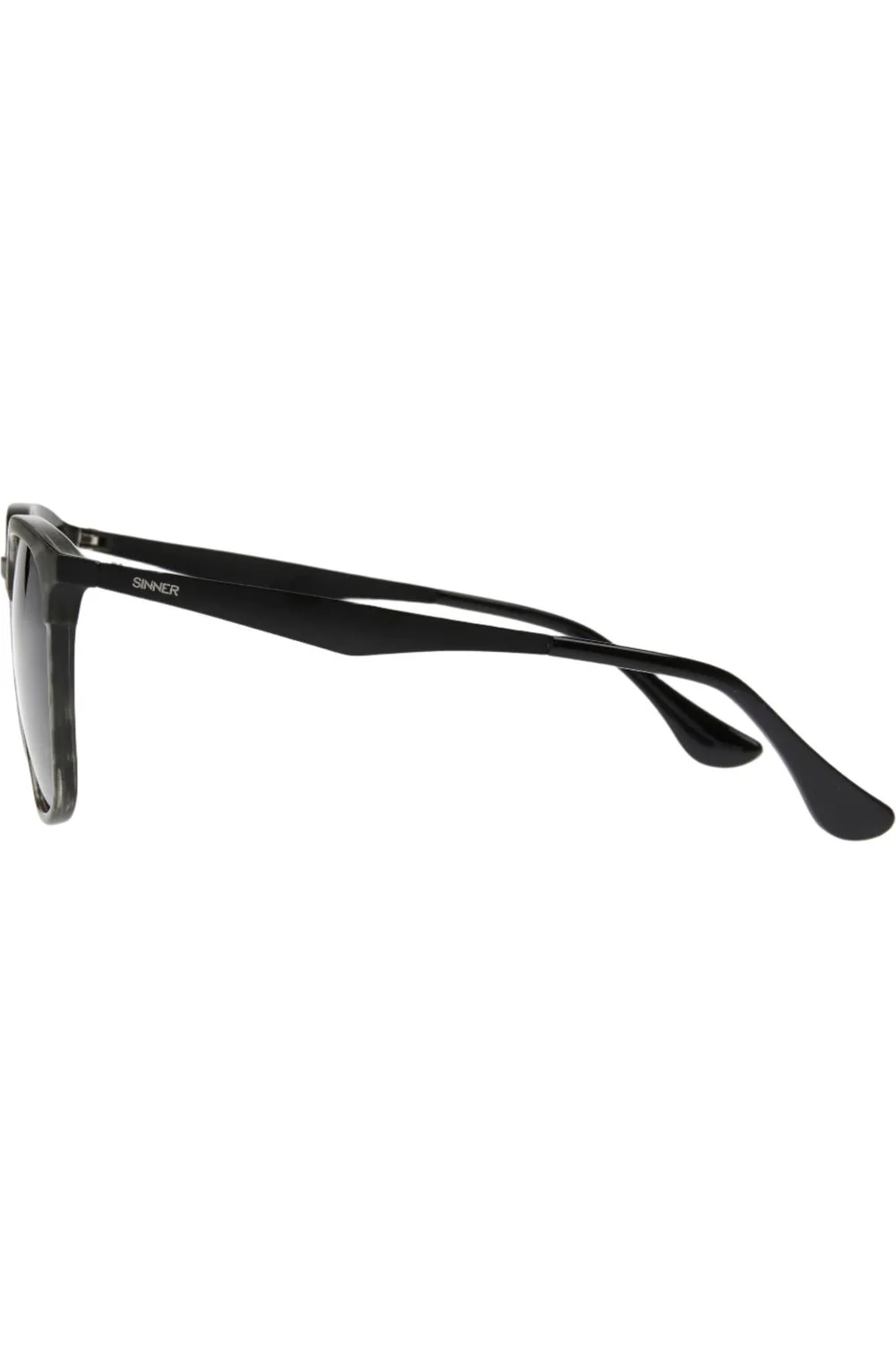 Sinner Cowell Sunglasses Matte Black Grey-Smoke Mirror - Image 3