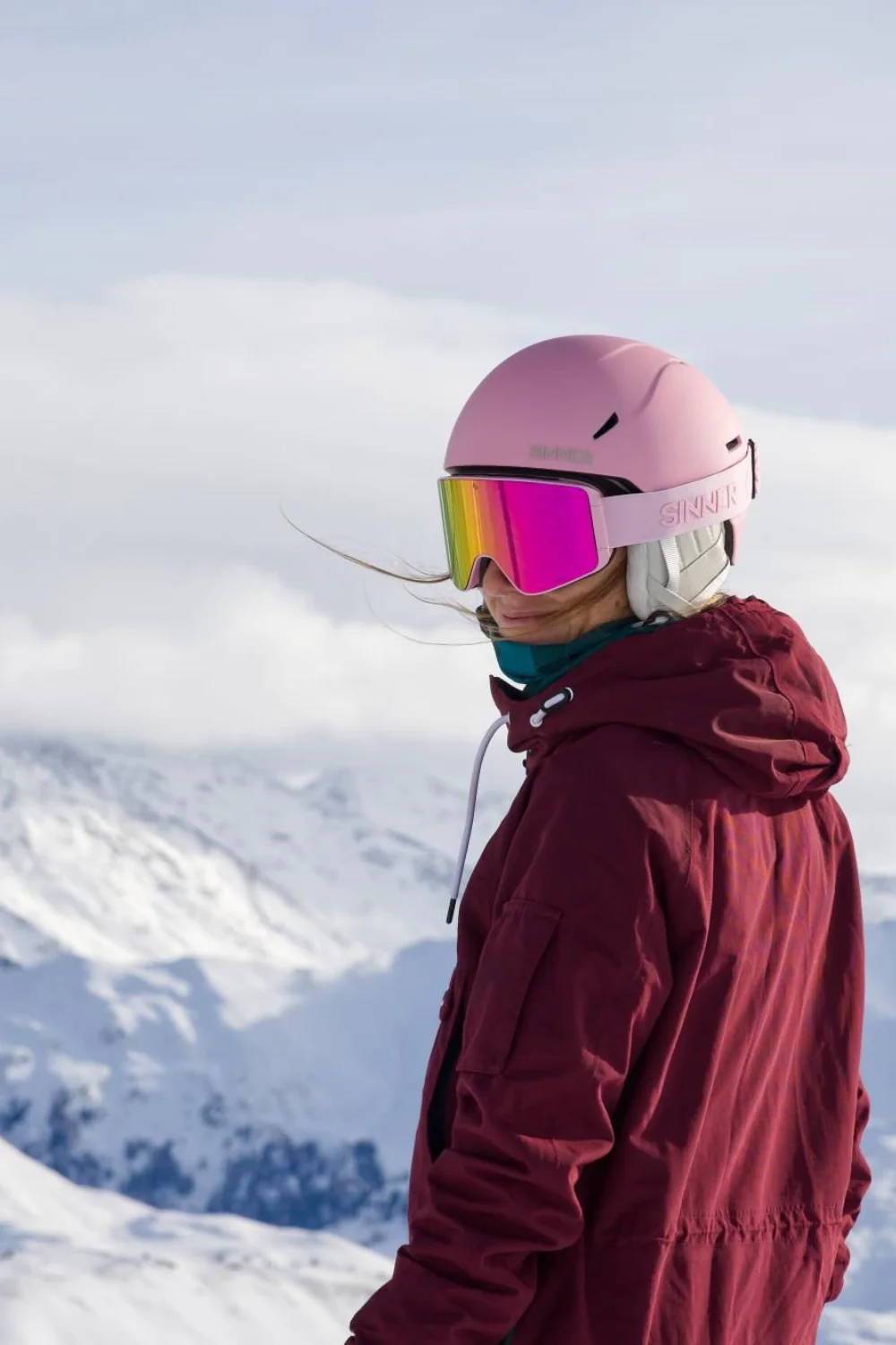 Sinner Crest Snow Helmet Light Pink - Image 5