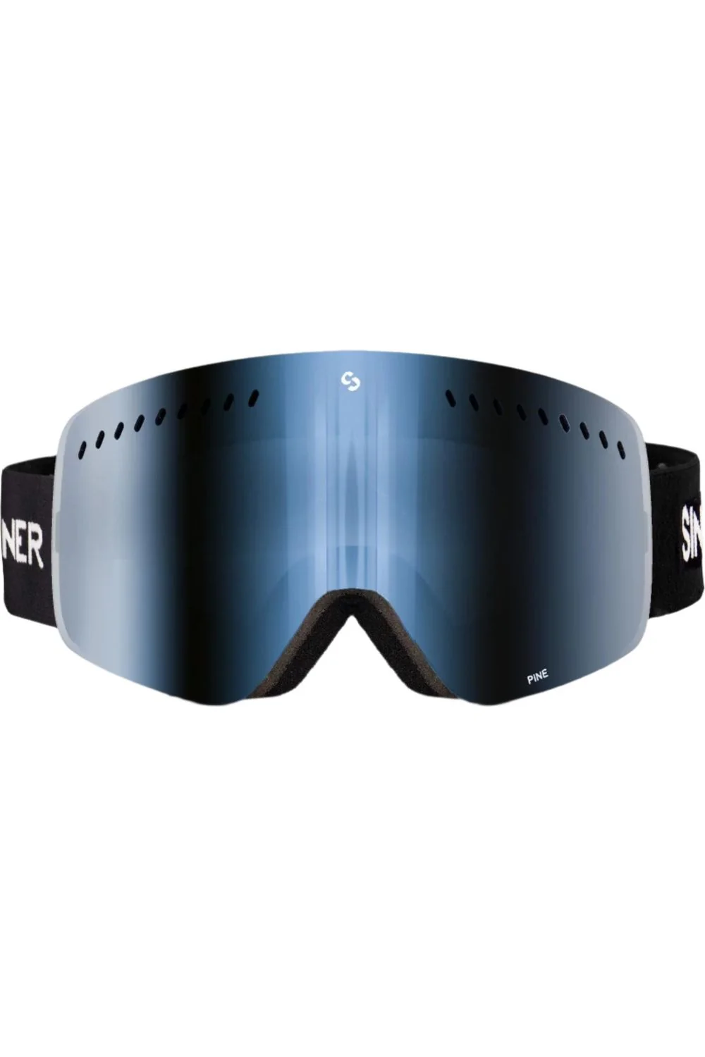 Sinner Pine Goggles Matte Black Blue Mirror Lens - Image 2