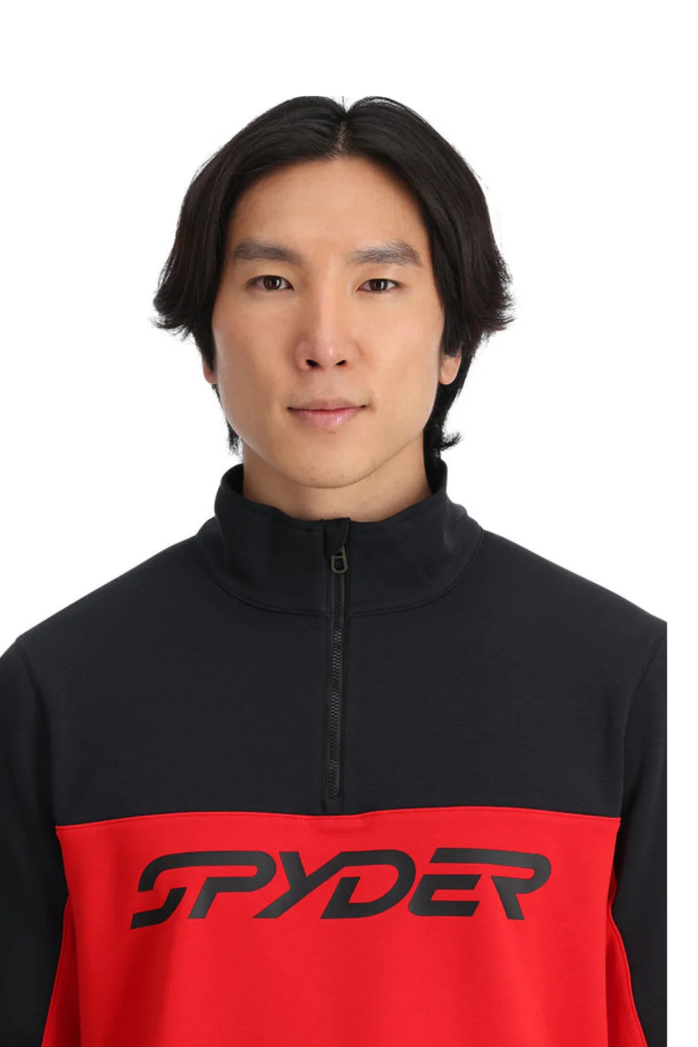 Spyder Mens Speed Half Zip Fleece Spyder Red - Image 3