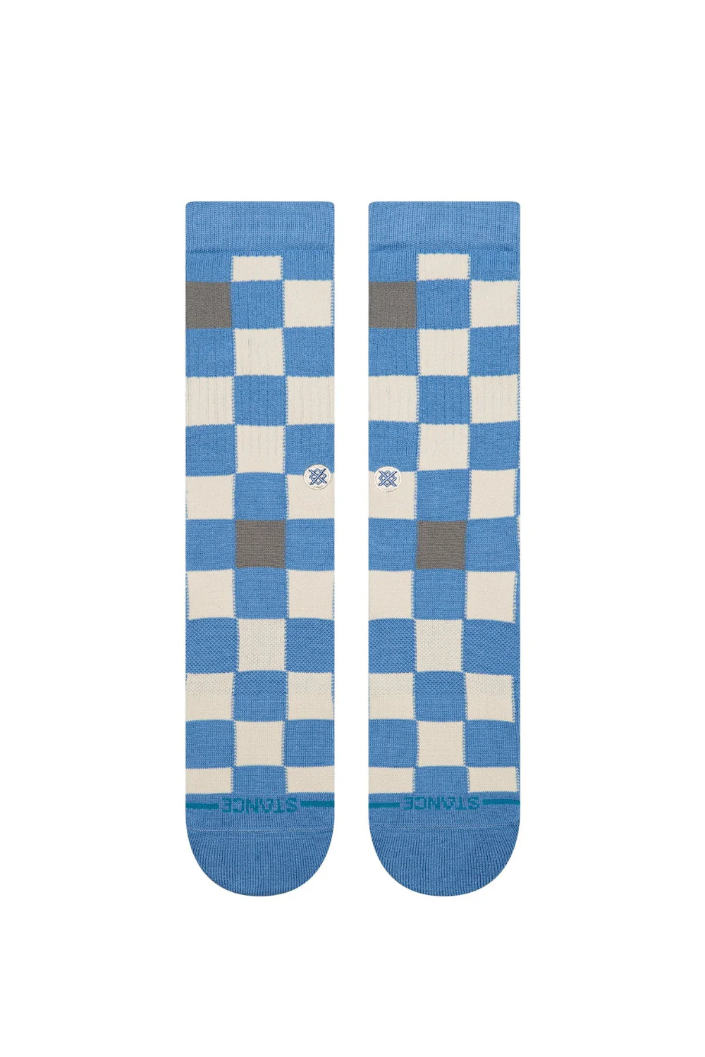 Stance Chef Check Crew Socks Capriblue - Image 2