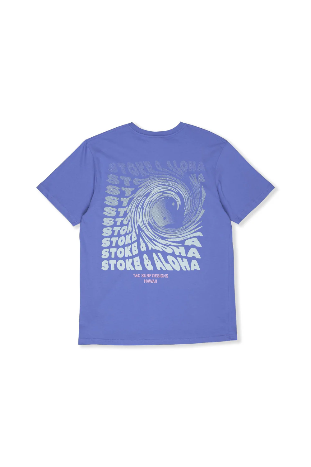T&C Surf Designs Twisted Print Mens T-Shirt Blueberry