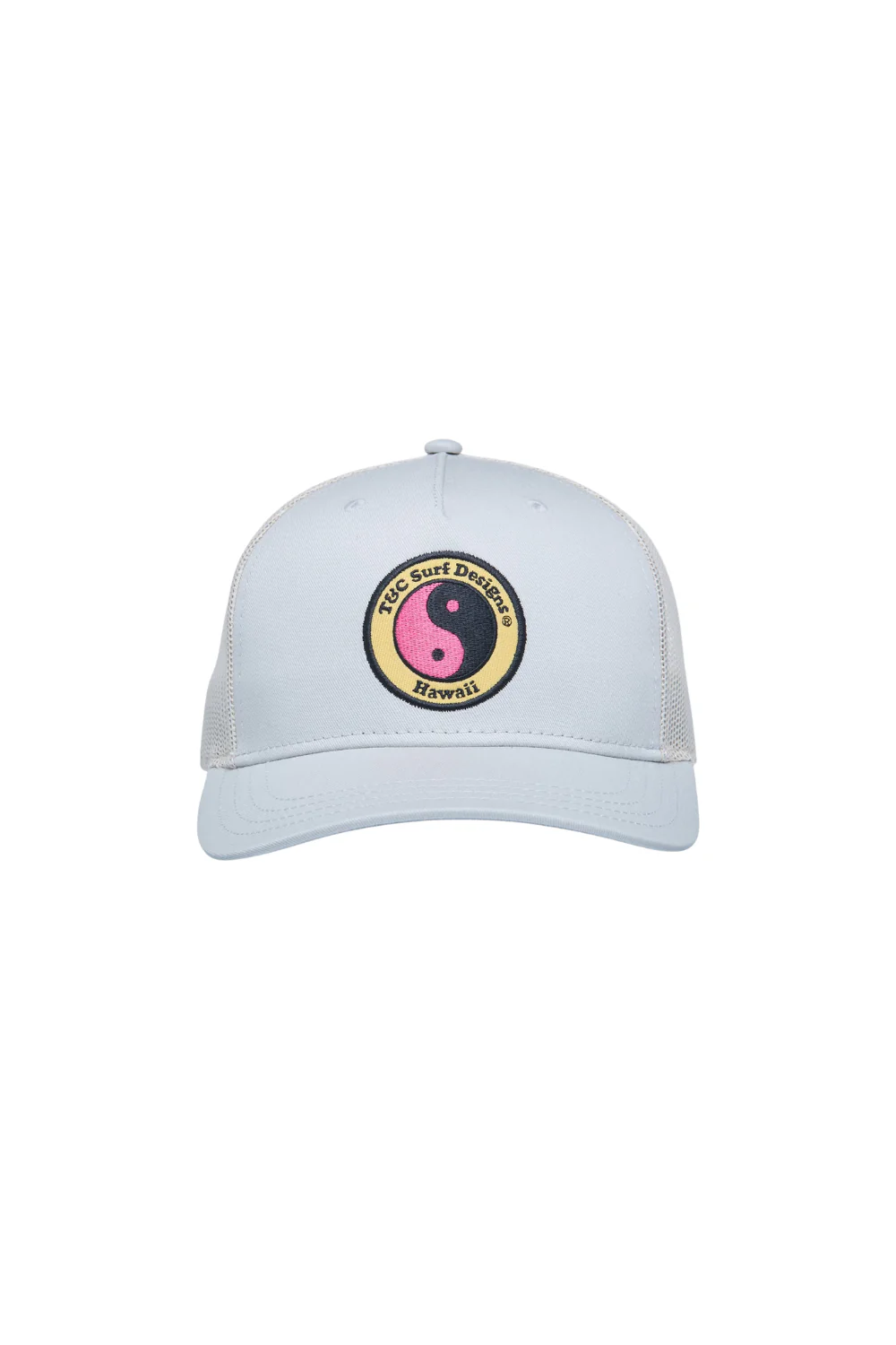 T&C Surf Designs YY Plain Trucker Cap Grey\Pink Logo