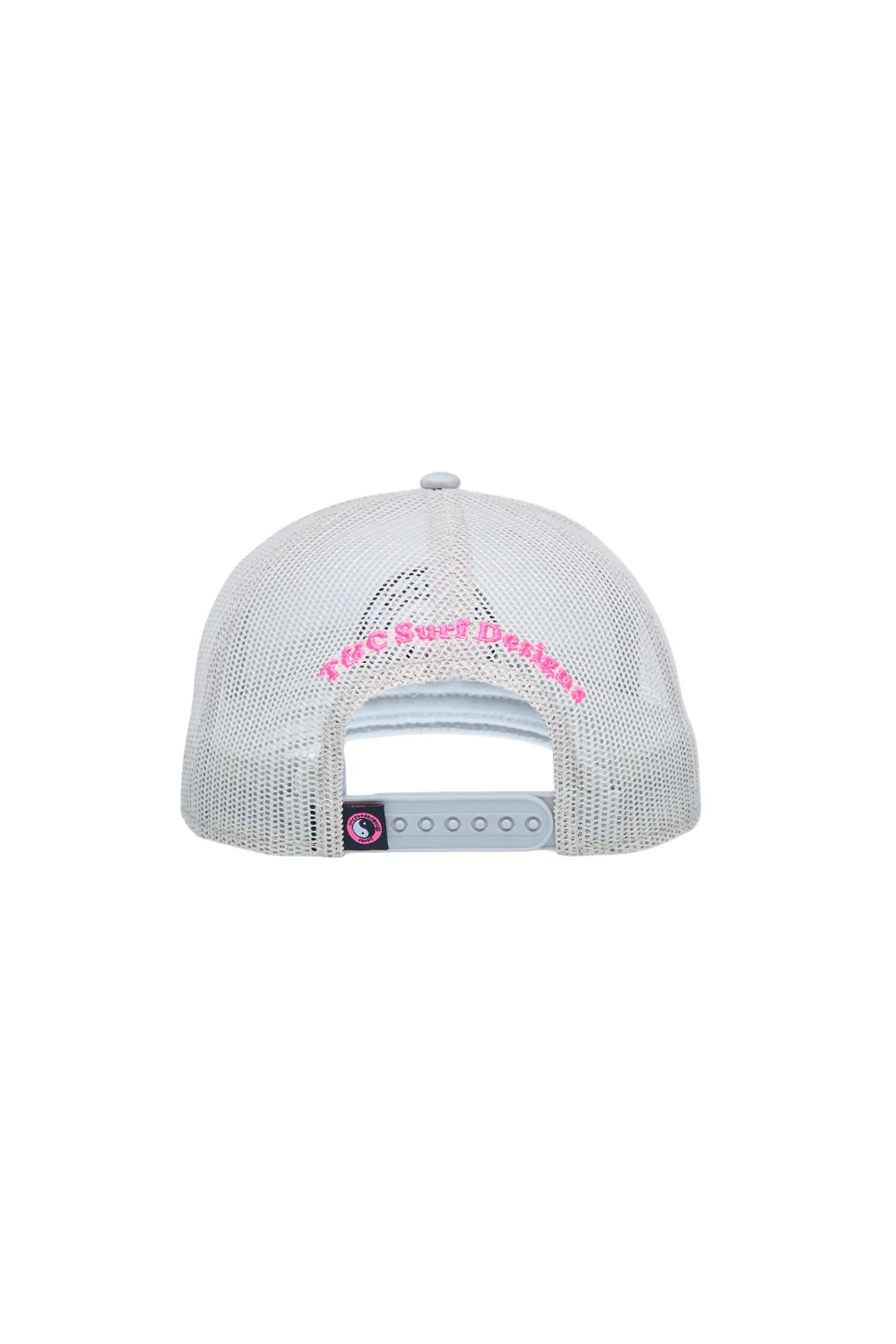 T&C Surf Designs YY Plain Trucker Cap Grey\Pink Logo - Image 4