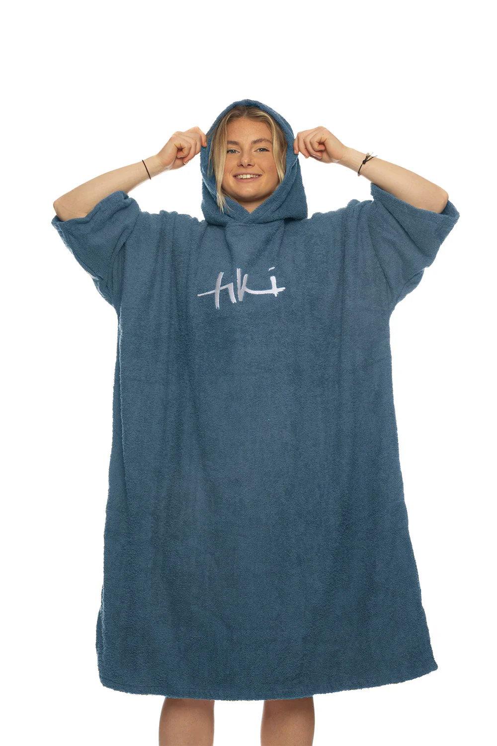 Tiki Adults Hooded Change Robe Navy - Image 4