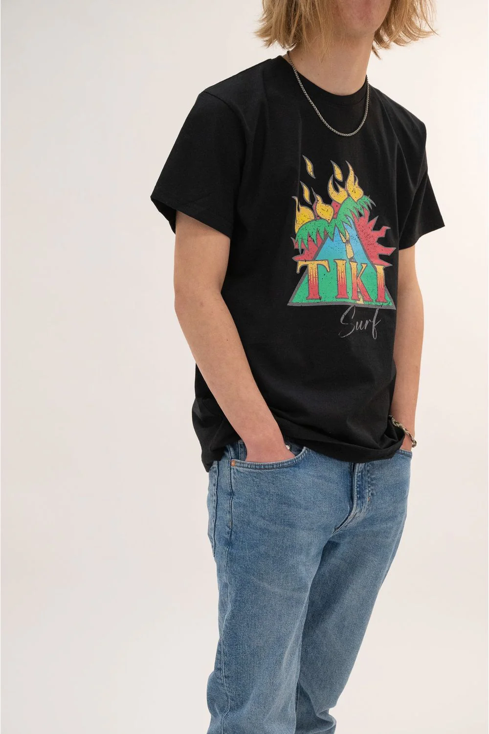Tiki Burning Palm Short Sleeve T-Shirt - Image 3
