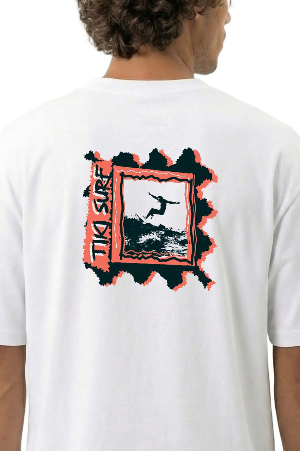 Tiki Carver Mens T-Shirt White - Image 3