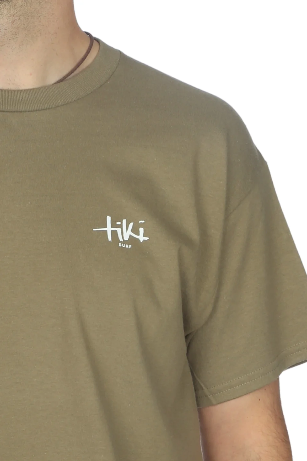Tiki Corp Mens T-Shirt Olive Green - Image 2