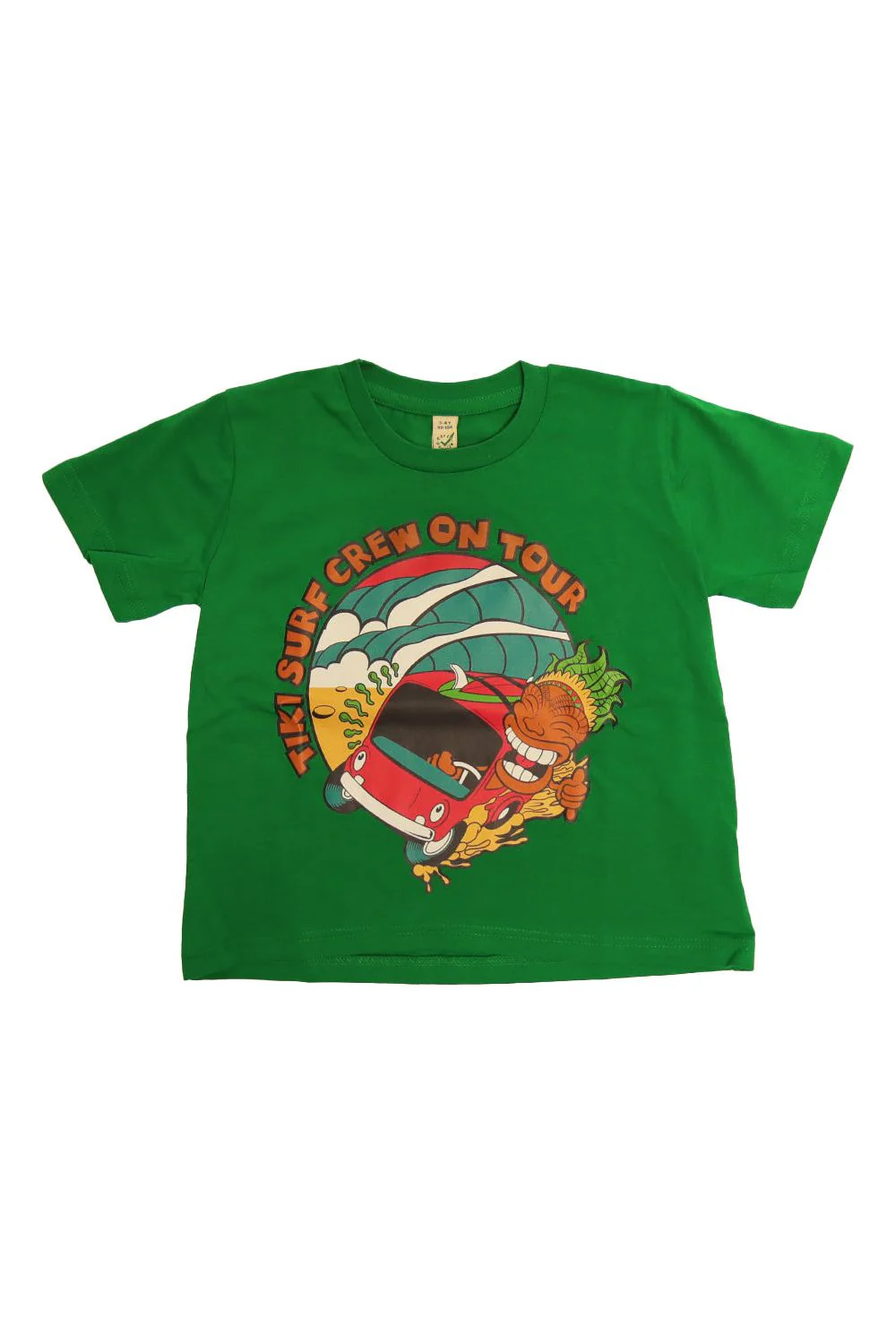 Tiki Crew On Tour Youth Short Sleeve T-Shirt Bottle Green - Image 5