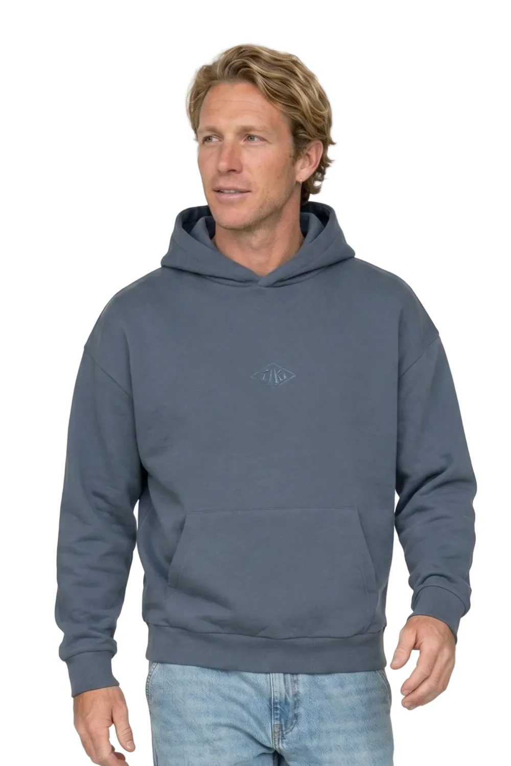 Tiki Diamond Mens Hoodie Atlantic Blue