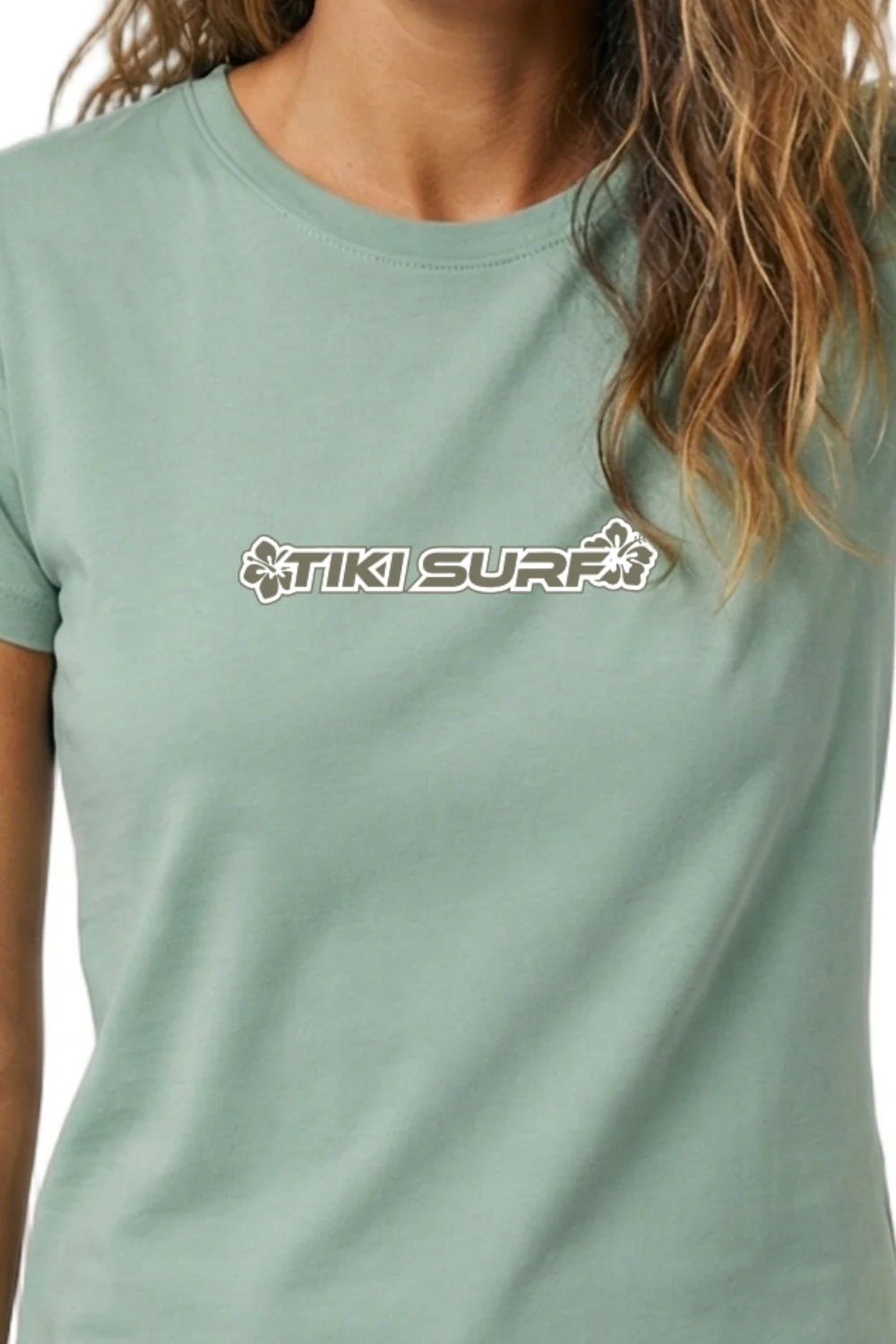 Tiki Hibiscus Womens T-Shirts Aloe - Image 3