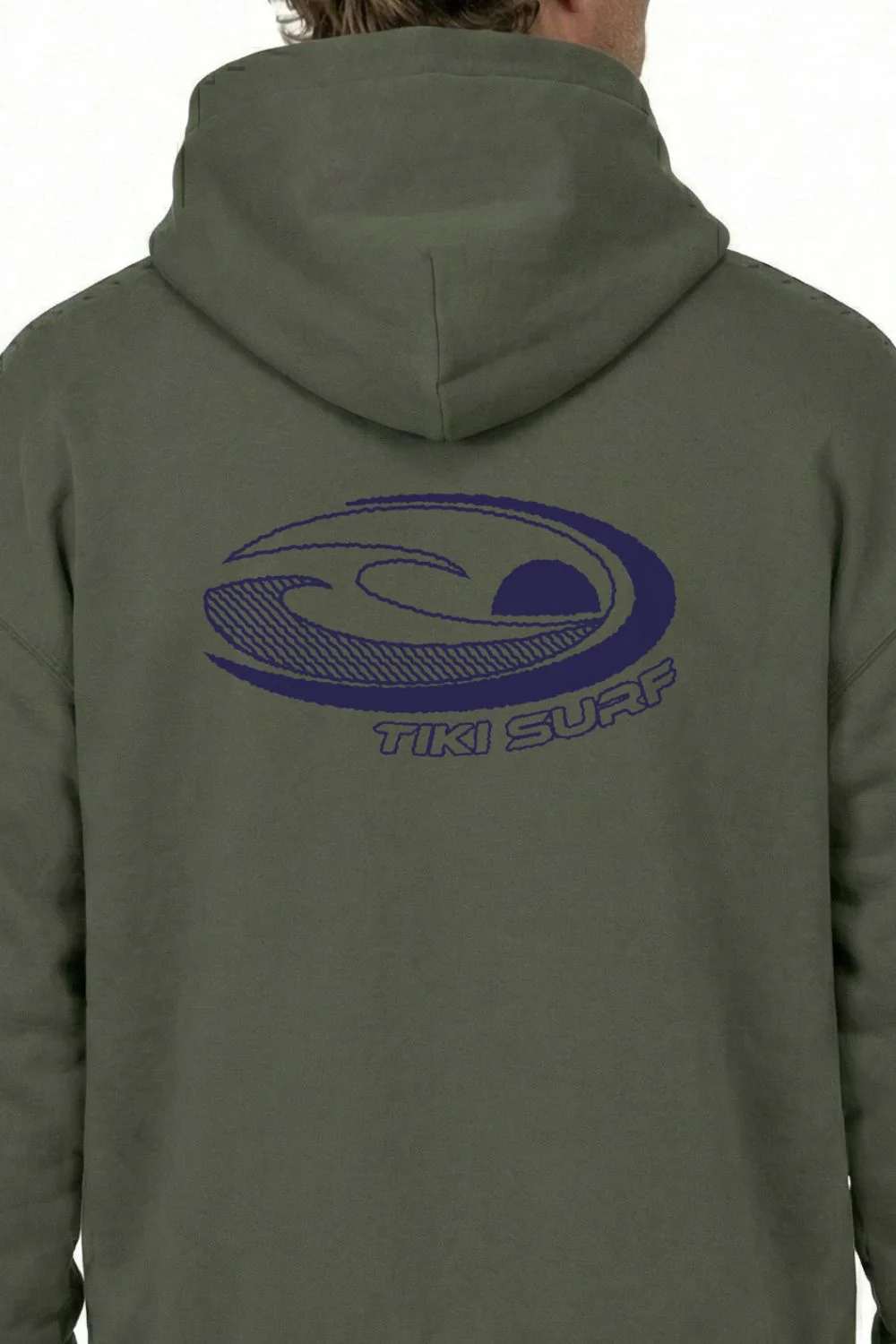Tiki Last Wave Mens Hoodie Khaki - Image 3