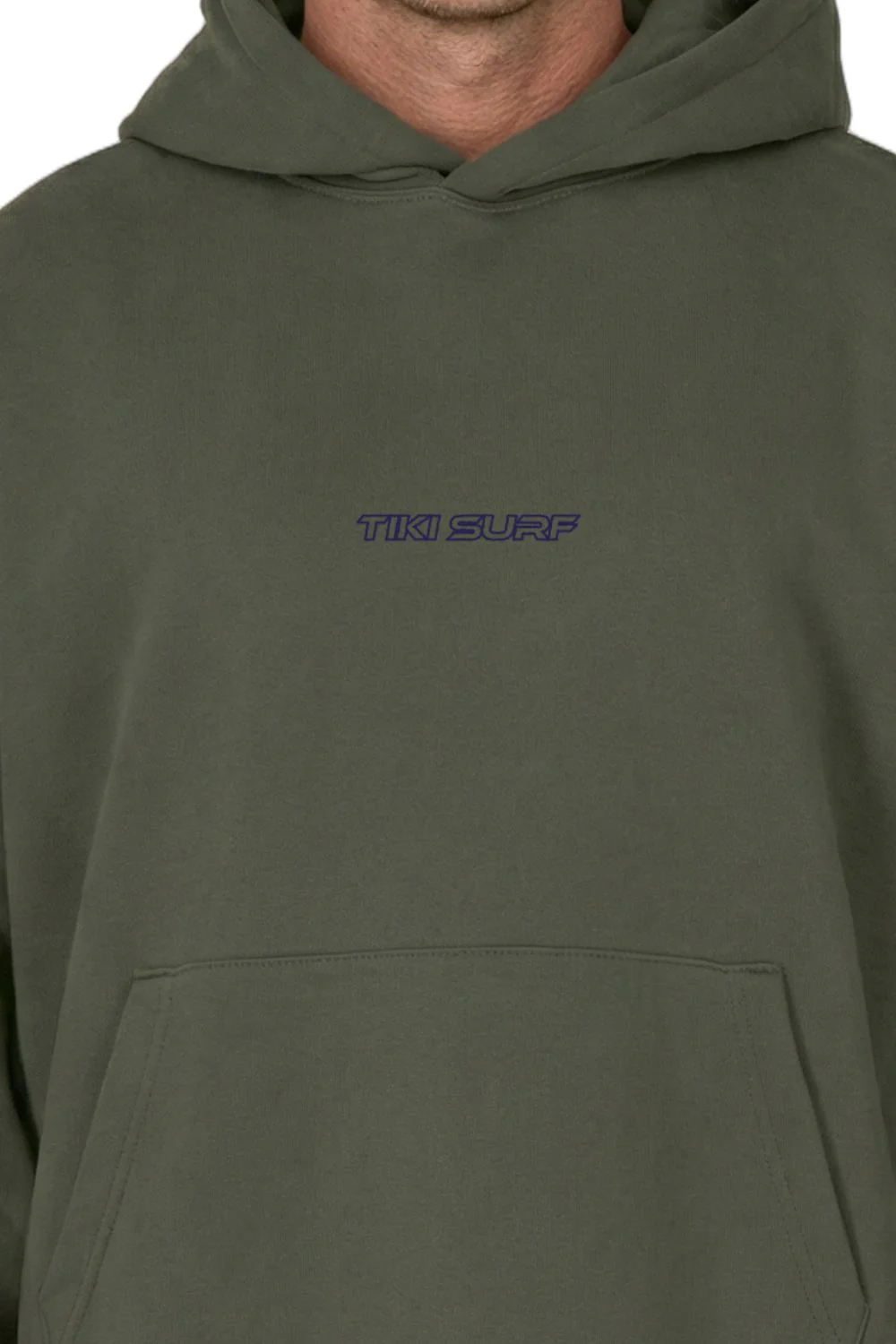 Tiki Last Wave Mens Hoodie Khaki - Image 4