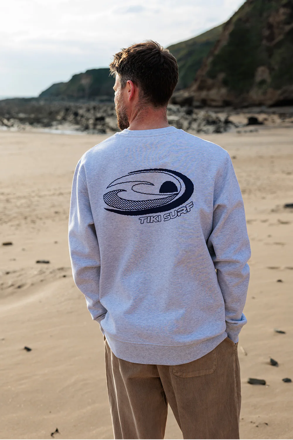 Tiki Last Wave Mens Sweatshirt Cool Heather Grey - Image 6