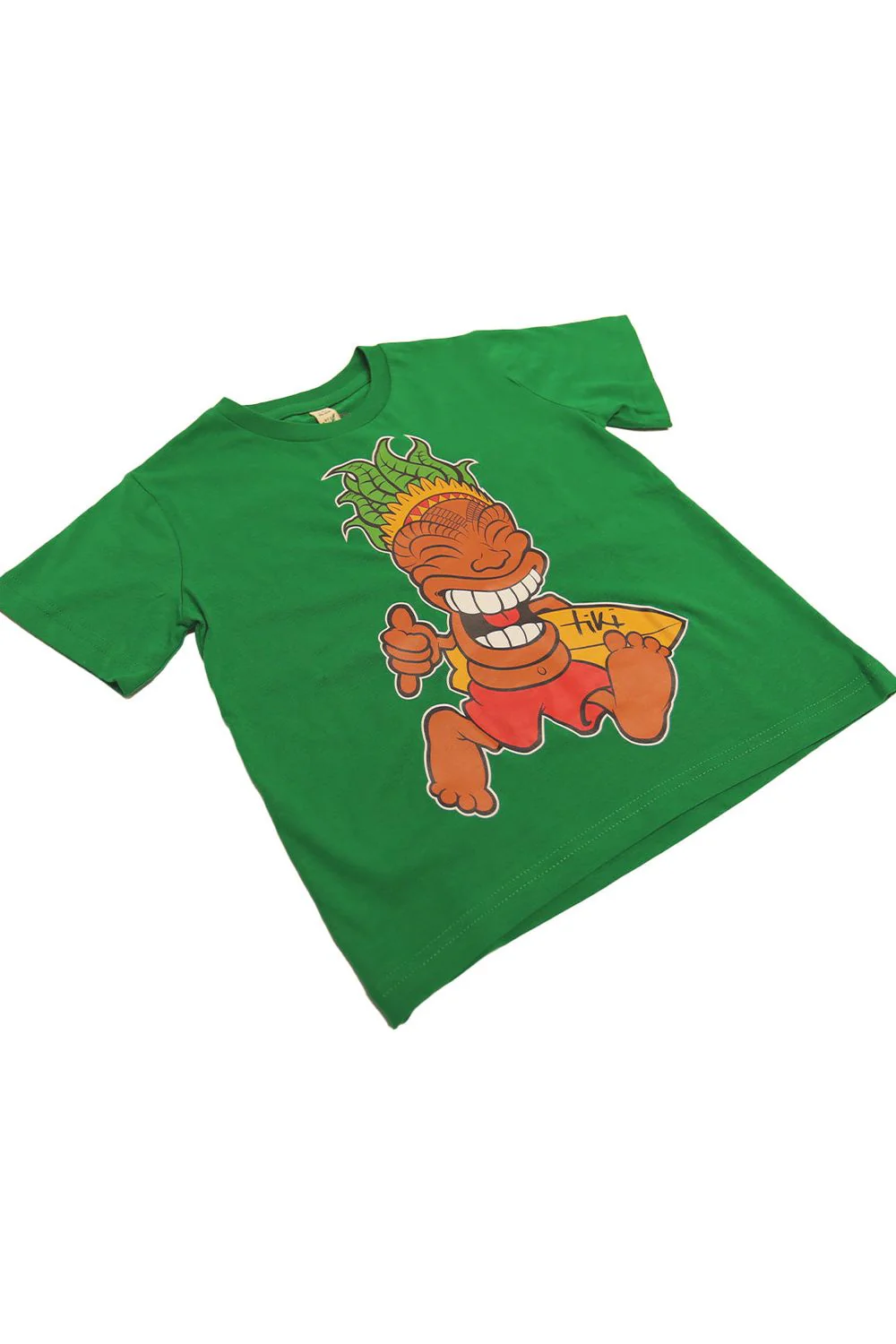 Tiki Man Youth Short Sleeve T-Shirt Kelly Green - Image 4