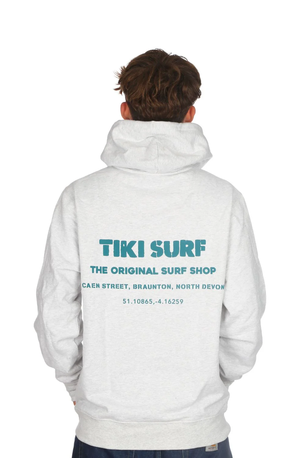 Tiki OG Surf Shop Hoodie Cool Heather Grey