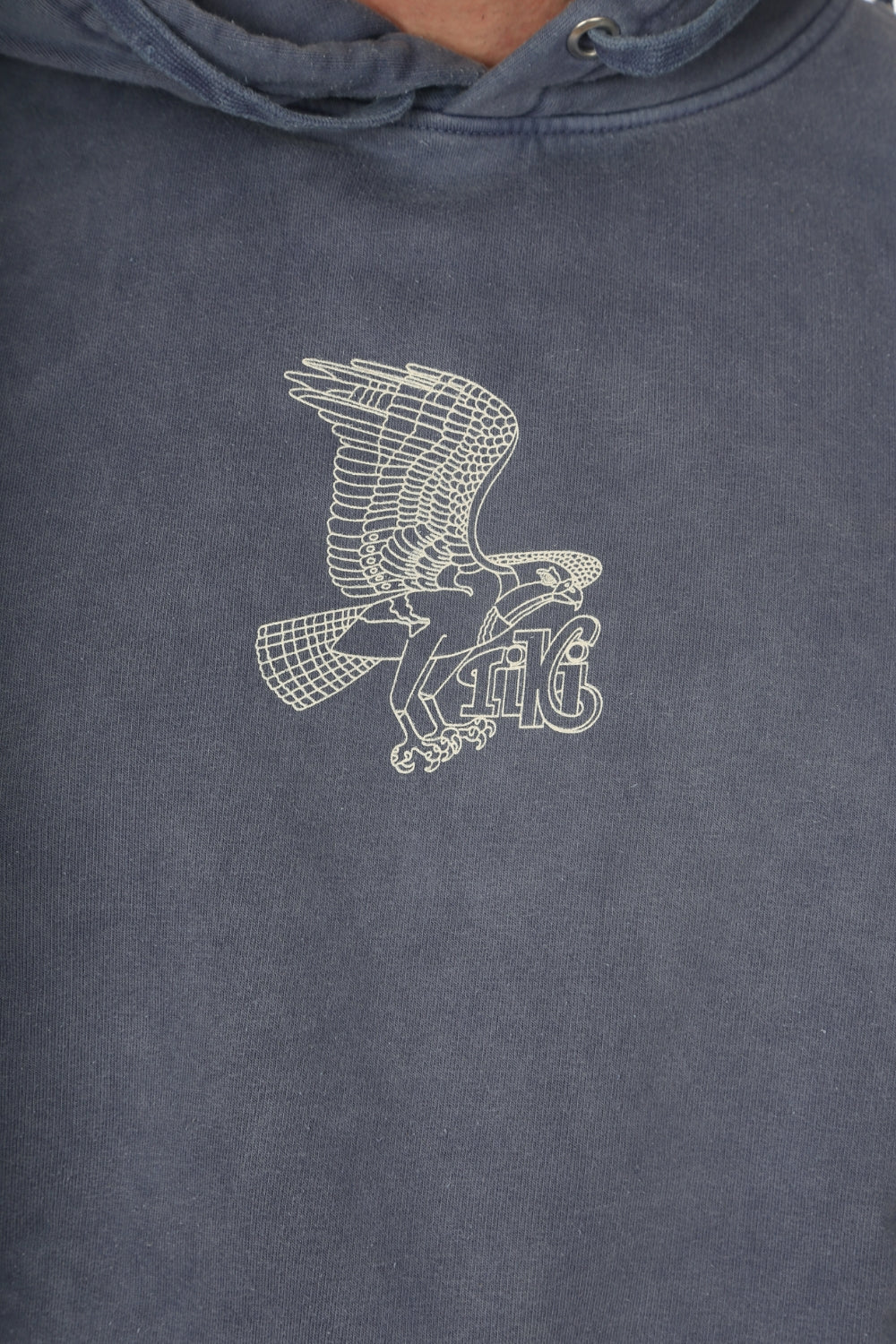 Tiki Seahawk Hoodie Blue Dyed - Image 2