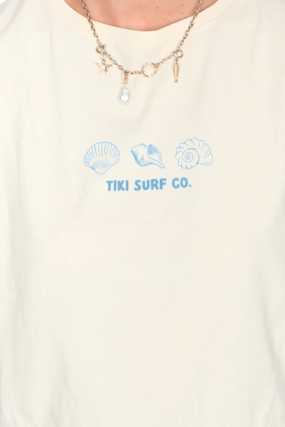Tiki Shells Vest Washed Ivory - Image 2