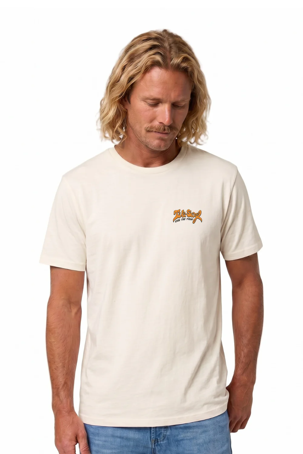 Tiki Surf Tour Mens T-Shirt Vintage White - Image 3