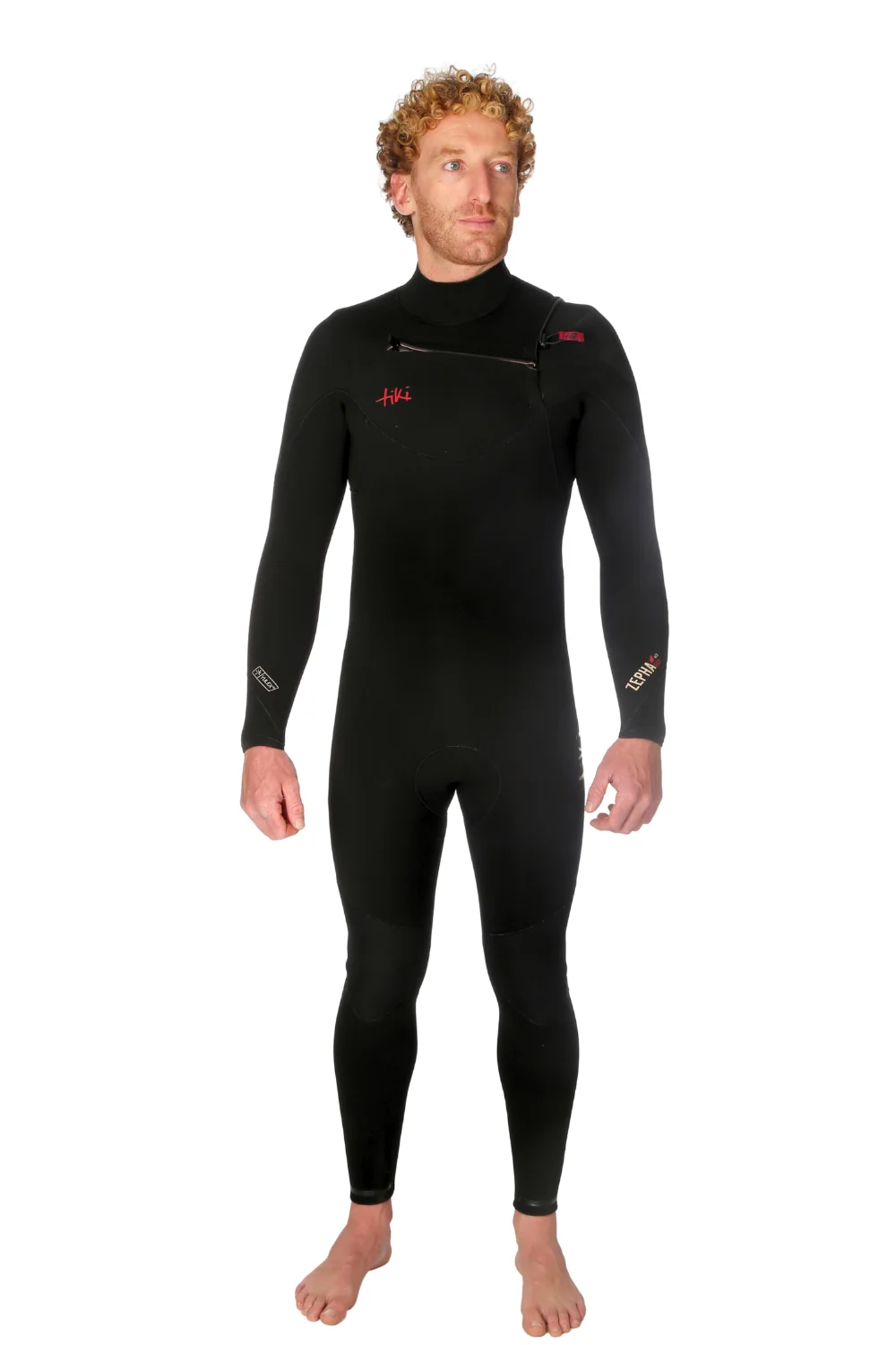 Tiki Zepha Eco 4/3mm Mens Wetsuit Yulex Chest Zip Black - Image 2