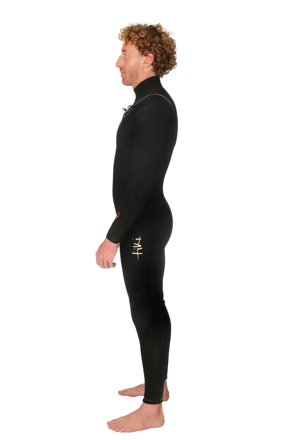 Tiki Zepha Eco 4/3mm Mens Wetsuit Yulex Chest Zip Black - Image 4