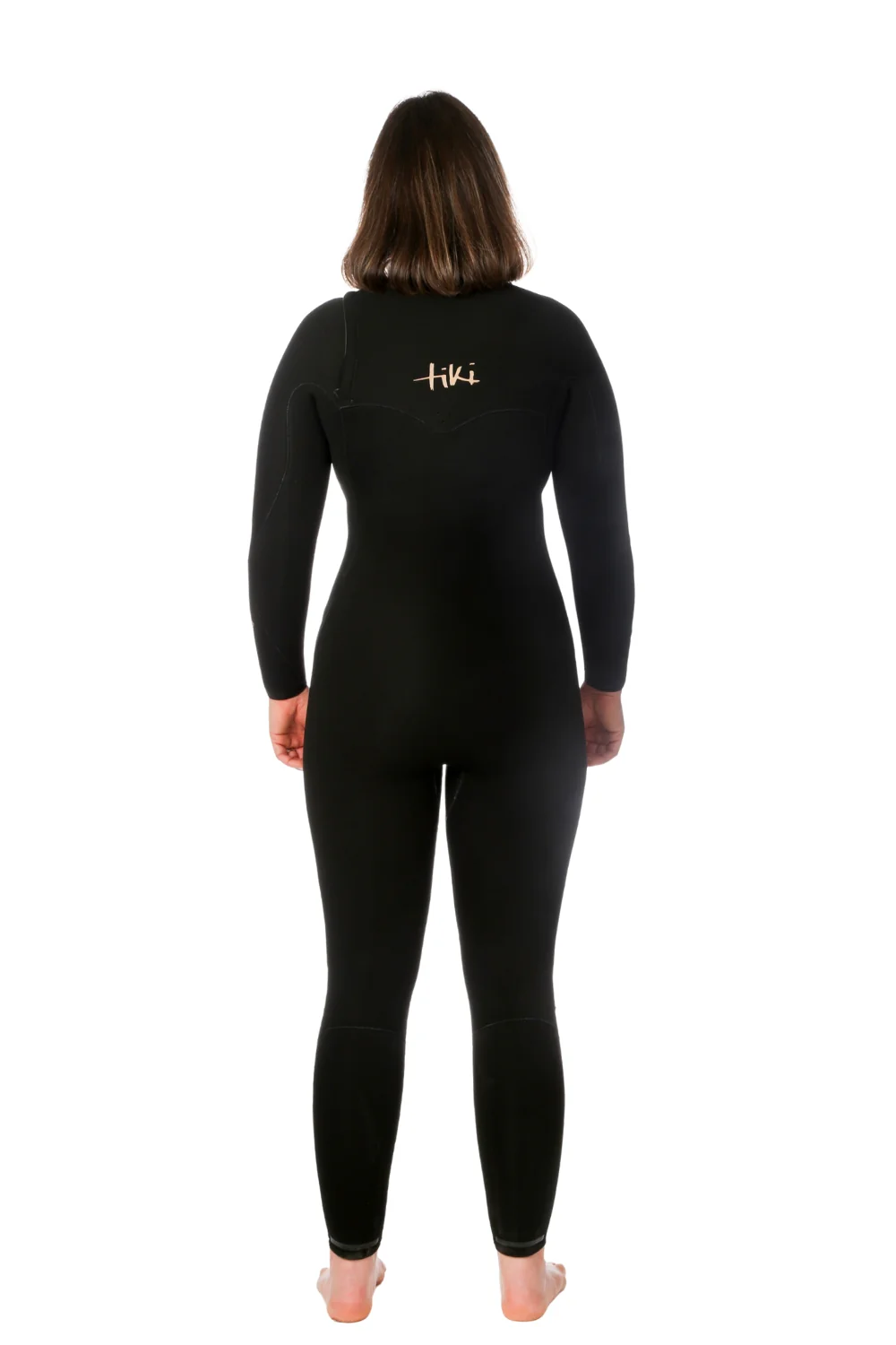 Tiki Zepha Eco 4/3 Womens Wetsuit Yulex Chest Zip Black - Image 5